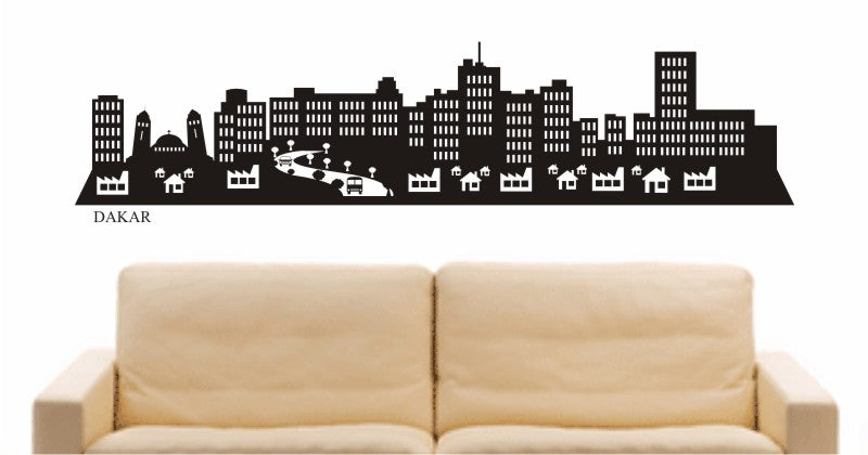 WANDTATTOO e652 Skyline Stadt - Dakar (Senegal) Design 2