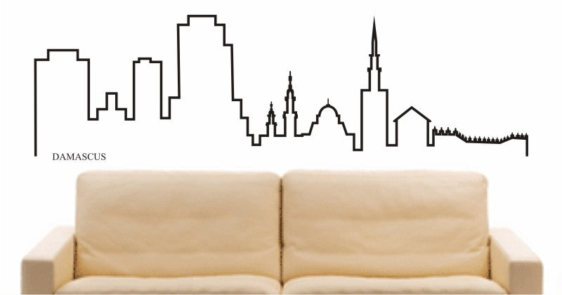 WANDTATTOO e653 Skyline Stadt - Damascus (Syrien) Design 4
