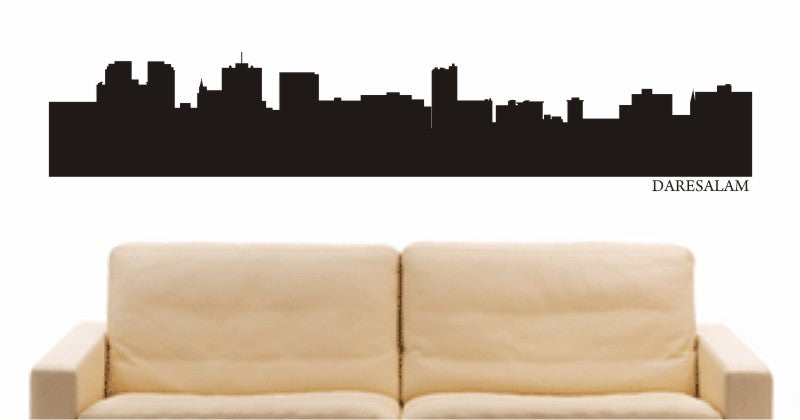 WANDTATTOO e654 Skyline Stadt - Daresalam (Tansania) Design 1