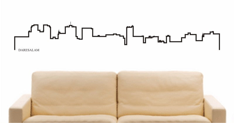WANDTATTOO e654 Skyline Stadt - Daresalam (Tansania) Design 4