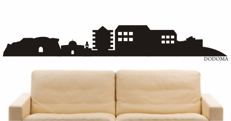 WANDTATTOO e655 Skyline Stadt - Dodoma (Tanzania) Design 1