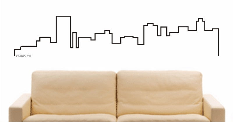 WANDTATTOO e658 Skyline Stadt - Freetown (Republik Sierra Leone) Design 4