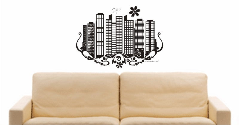 WANDTATTOO e661 Skyline Stadt - Guatemala (Guatemala-Stadt) Design 3