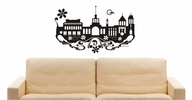 WANDTATTOO e664 Skyline Stadt - Jerewan (Armenien) Design 3
