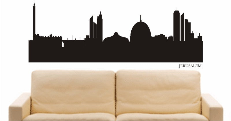 WANDTATTOO e665 Skyline Stadt - Jerusalem (Israel) Design 1