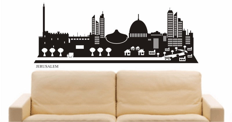 WANDTATTOO e665 Skyline Stadt - Jerusalem (Israel) Design 2