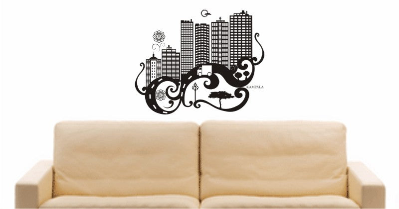 WANDTATTOO e667 Skyline Stadt - Kampala (Kampala) Design 3