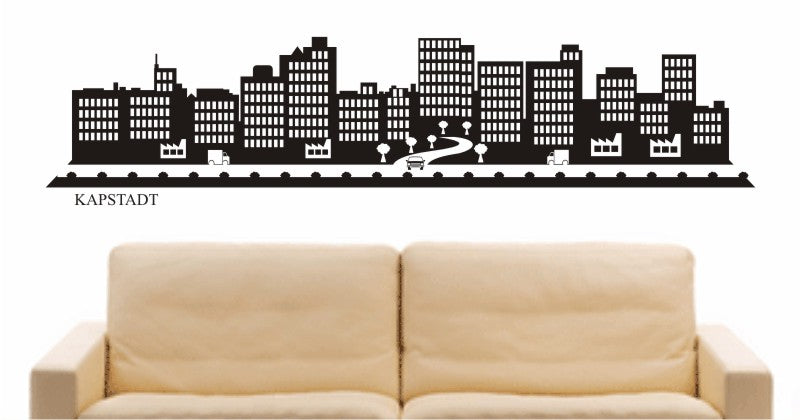 WANDTATTOO e668 Skyline Stadt - kapstadt (Südafrika) Design 2