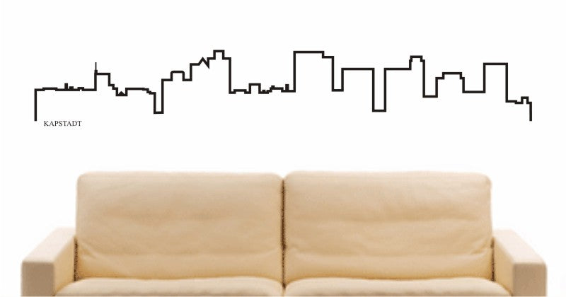 WANDTATTOO e668 Skyline Stadt - kapstadt (Südafrika) Design 4