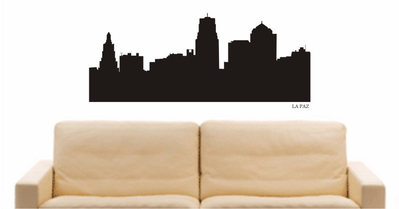 WANDTATTOO e673 Skyline Stadt - la paz (Boliviens) Design 1