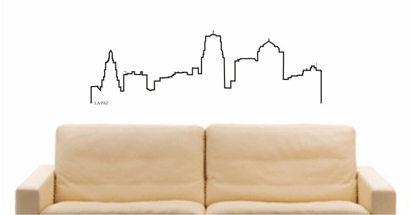 WANDTATTOO e673 Skyline Stadt - la paz (Boliviens) Design 4