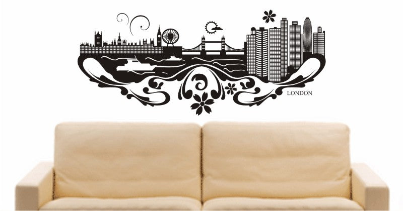 WANDTATTOO e676 Skyline Stadt - London ( England) Design 3