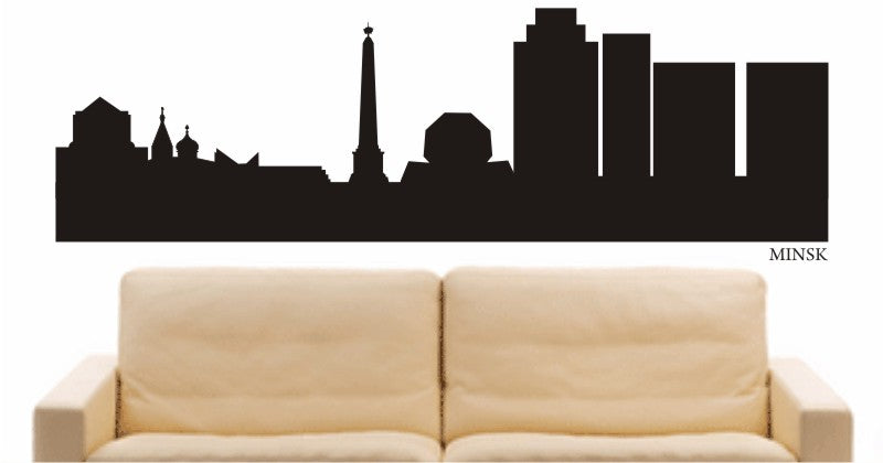 WANDTATTOO e680 Skyline Stadt - Minsk (Weißrussland) Design 1