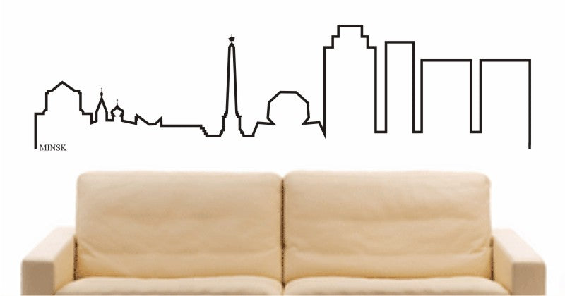 WANDTATTOO e680 Skyline Stadt - Minsk (Weißrussland) Design 4
