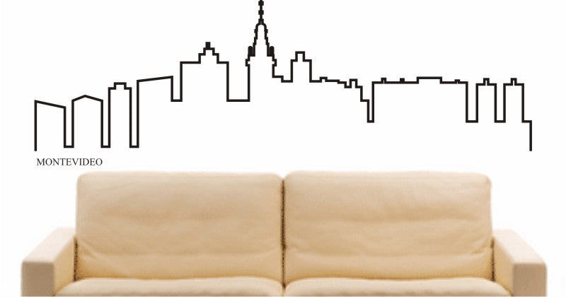 WANDTATTOO e682 Skyline Stadt - Montevideo (Uruguay) Design 4
