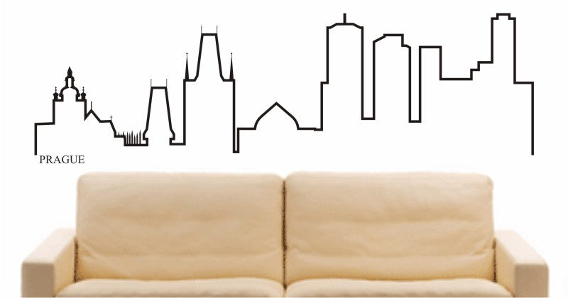 WANDTATTOO e688 Skyline Stadt - Prague (Tschechische Republik) Design 4