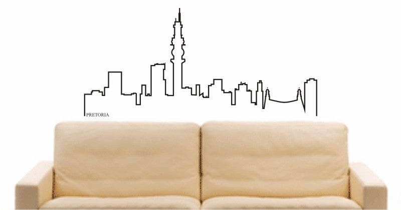 WANDTATTOO e689 Skyline Stadt - Pretoria (South Africa) Design 4