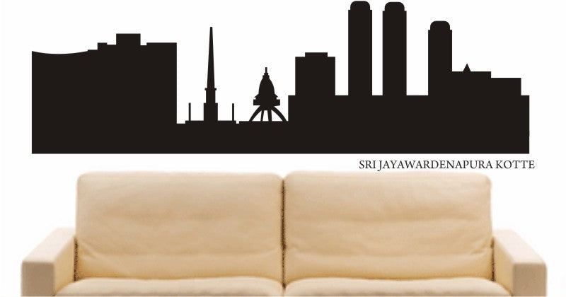 WANDTATTOO e692 Skyline Stadt - Sri Jayawardenepura Kotte (Sri Lanka) Design 1