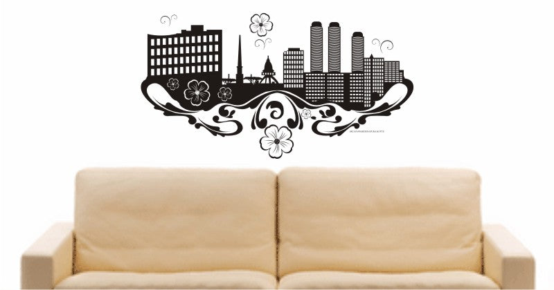 WANDTATTOO e692 Skyline Stadt - Sri Jayawardenepura Kotte (Sri Lanka) Design 3