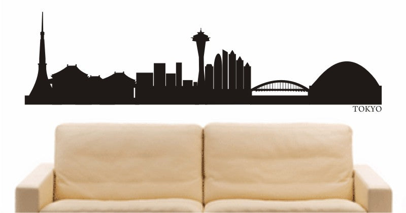 WANDTATTOO e695 Skyline Stadt - Tokyo (Japan) Design 1