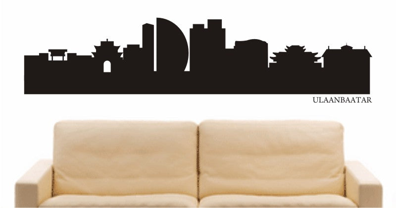 WANDTATTOO e698 Skyline Stadt - ulaanbaatar (Mongolei) Design 1