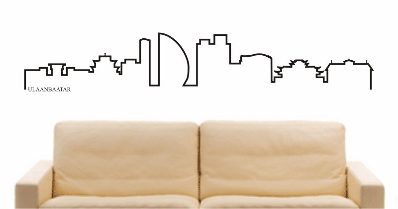 WANDTATTOO e698 Skyline Stadt - ulaanbaatar (Mongolei) Design 4