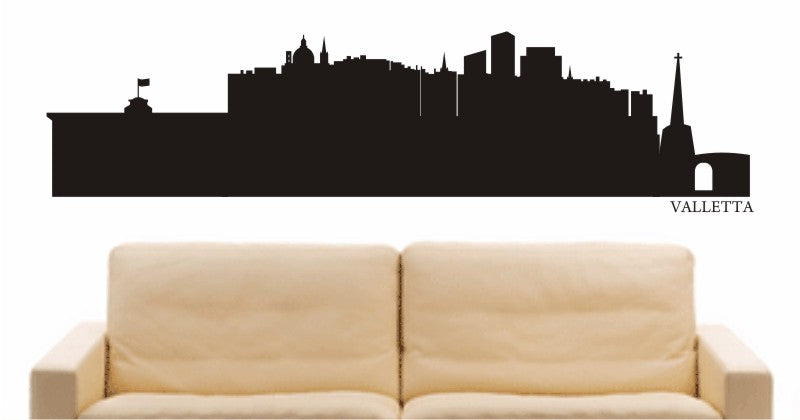 WANDTATTOO e699 Skyline Stadt - Valletta (Republik Malta) Design 1