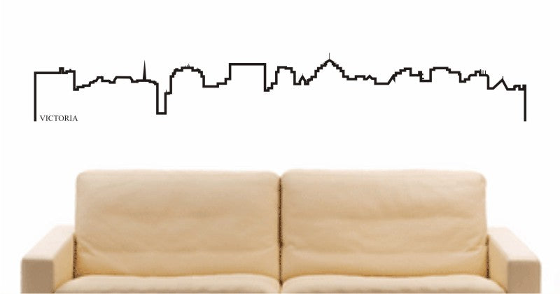 WANDTATTOO e701 Skyline Stadt - Victoria (Vereinigte Staaten) Design 4