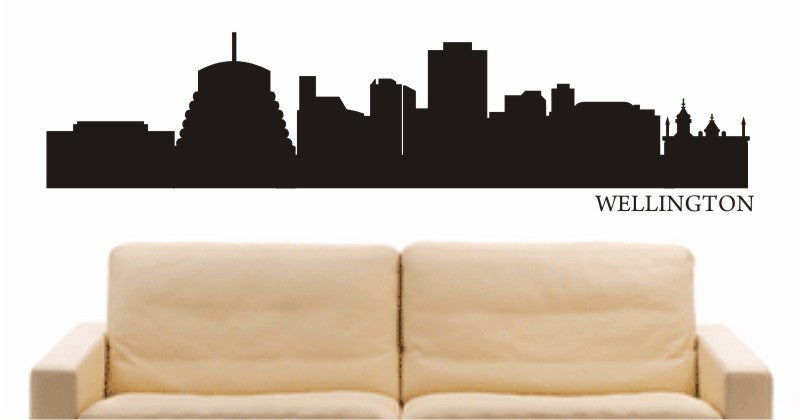 WANDTATTOO e706 Skyline Stadt - Wellington (Neuseeland) Design 1