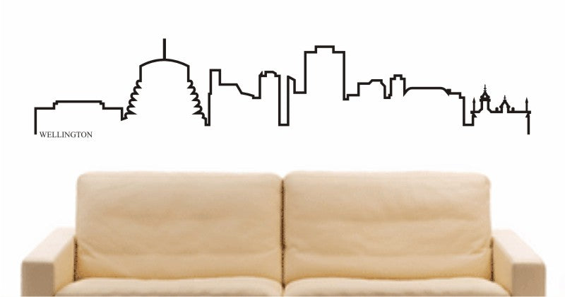 WANDTATTOO e706 Skyline Stadt - Wellington (Neuseeland) Design 4