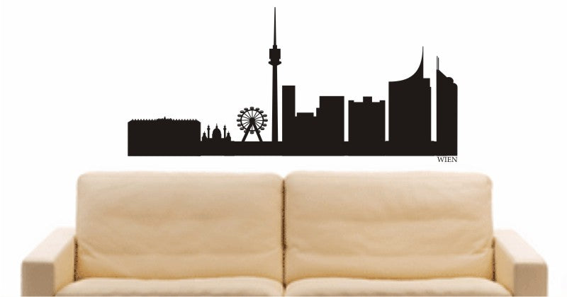WANDTATTOO e707 Skyline Stadt - Wien (Österreich ) Design 1