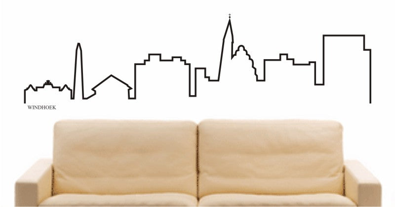 WANDTATTOO e708 Skyline Stadt - Windhoek (Namibia) Design 4