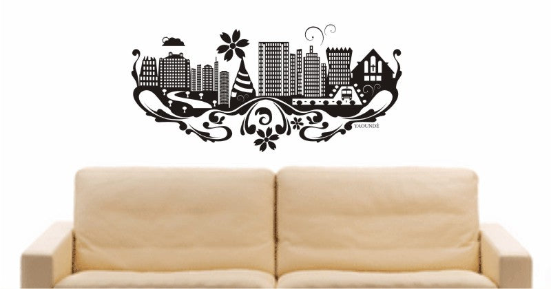 WANDTATTOO e710 Skyline Stadt - Yaoundé (Kamerun) Design 3