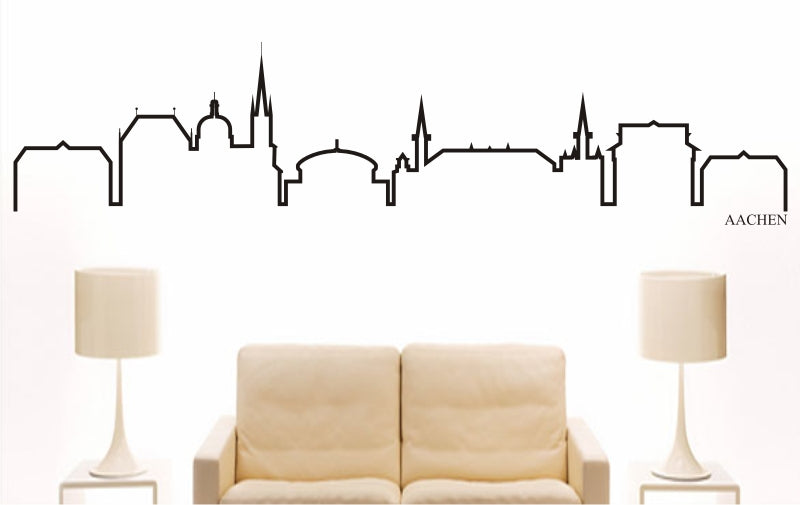 WANDTATTOO e712 Skyline Stadt - Aachen (Deutschland) Design 4