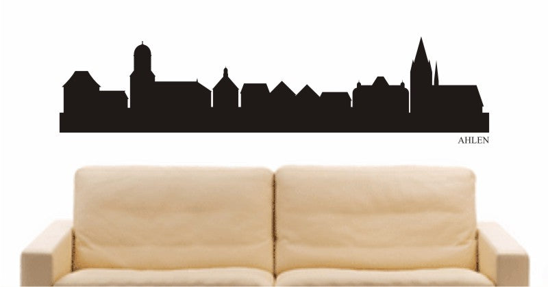 WANDTATTOO e714 Skyline Stadt - Ahlen (Deutschland) Design 1