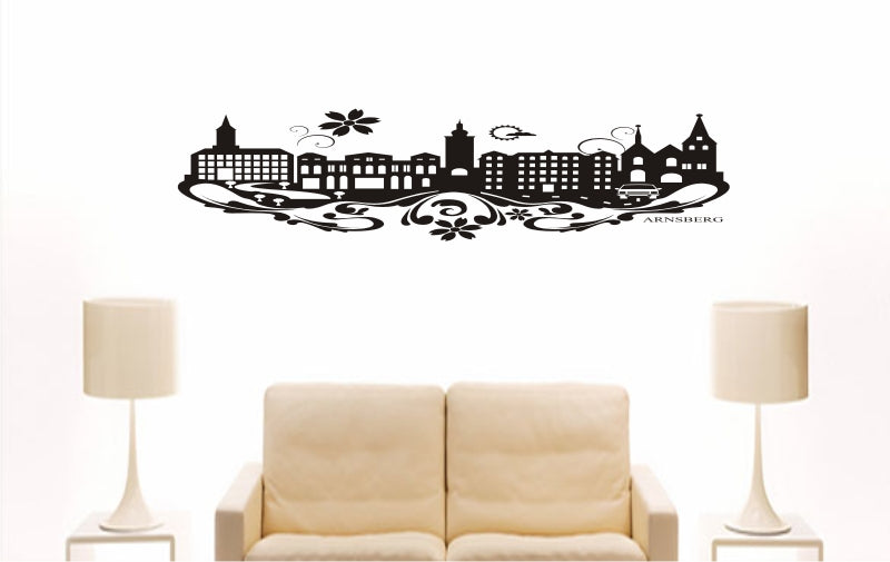 WANDTATTOO e715 Skyline Stadt - Arnsberg (Deutschland) Design 3