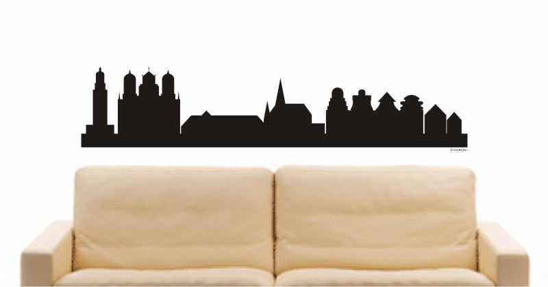 WANDTATTOO e717 Skyline Stadt - Augsburg (Deutschland) Design 1