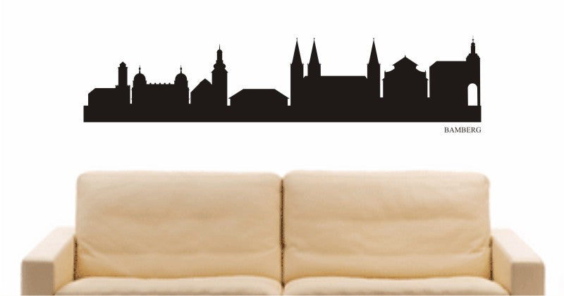 WANDTATTOO e722 Skyline Stadt - Bamberg (Deutschland) Design 1
