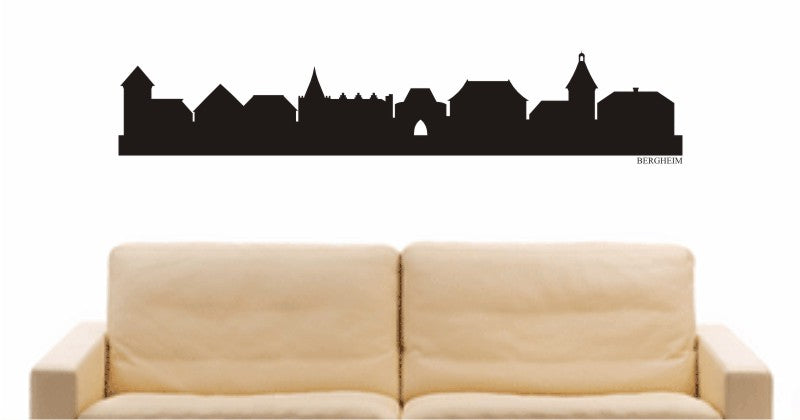WANDTATTOO e724 Skyline Stadt - Bergheim (Deutschland) Design 1