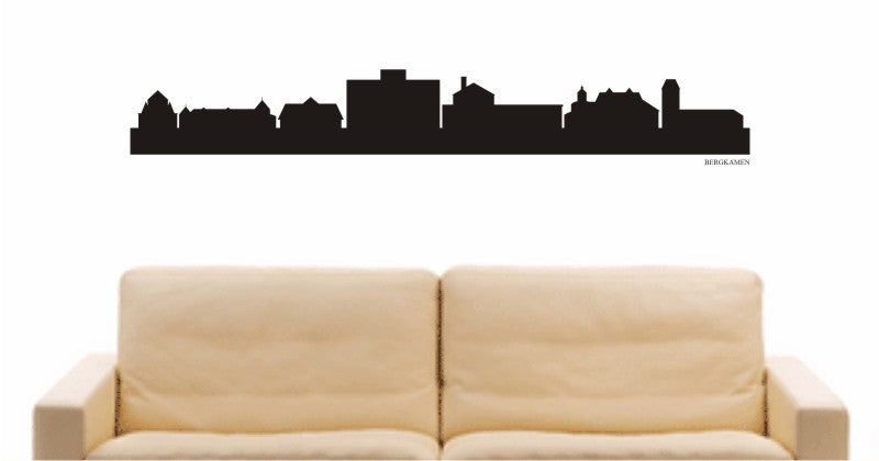 WANDTATTOO e726 Skyline Stadt - Bergkamen (Deutschland) Design 1