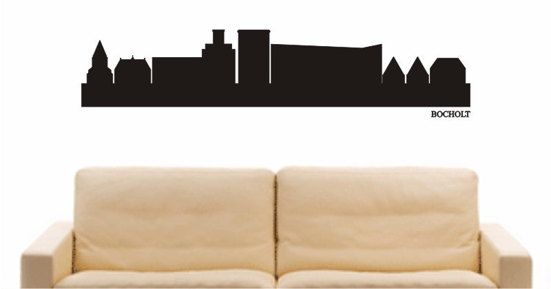 WANDTATTOO e729 Skyline Stadt - Bocholt (Deutschland) Design 1