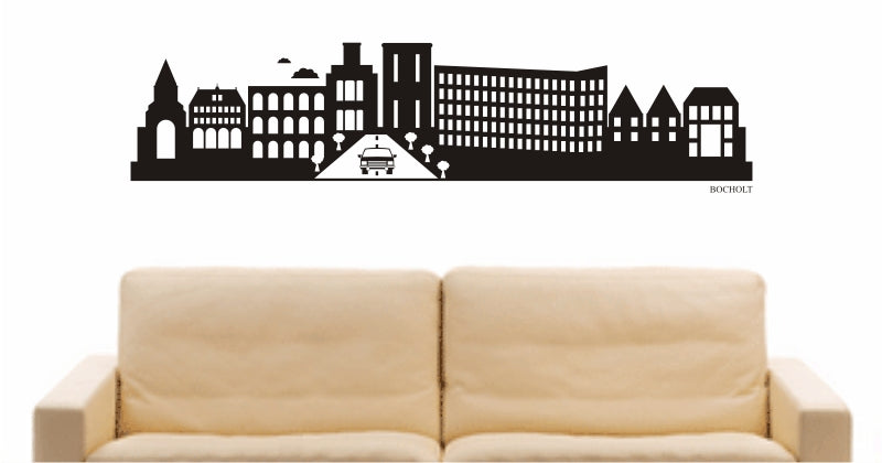 WANDTATTOO e729 Skyline Stadt - Bocholt (Deutschland) Design 2