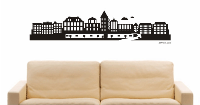WANDTATTOO e732 Skyline Stadt - Bornheim (Deutschland) Design 2