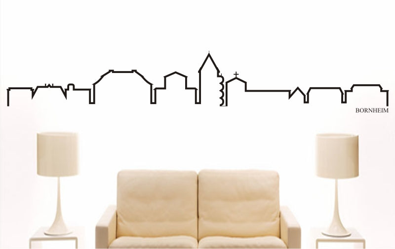 WANDTATTOO e732 Skyline Stadt - Bornheim (Deutschland) Design 4