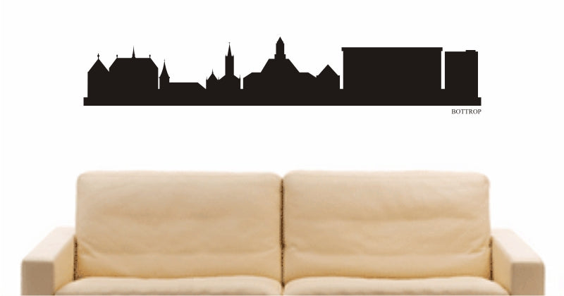 WANDTATTOO e733 Skyline Stadt - Bottrop (Deutschland) Design 1