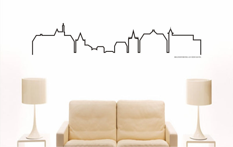 WANDTATTOO e734 Skyline Stadt - Brandenburg an der Havel (Deutschland) Design 4