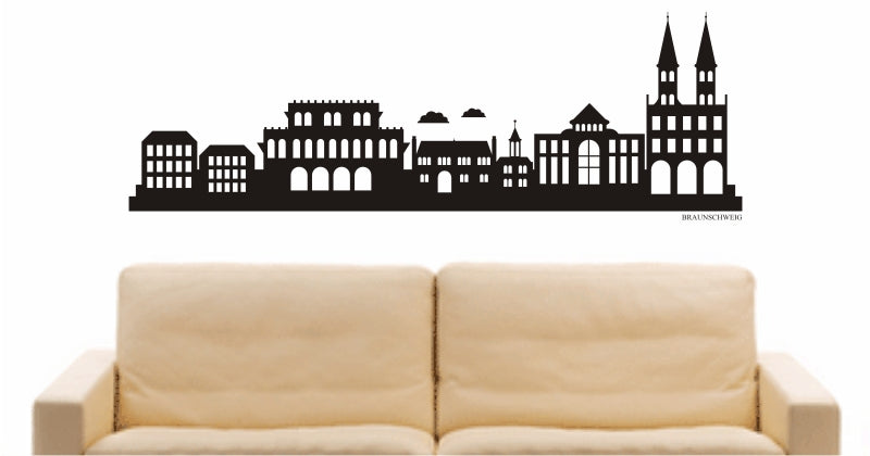 WANDTATTOO e735 Skyline Stadt - Braunschweig (Deutschland) Design 2