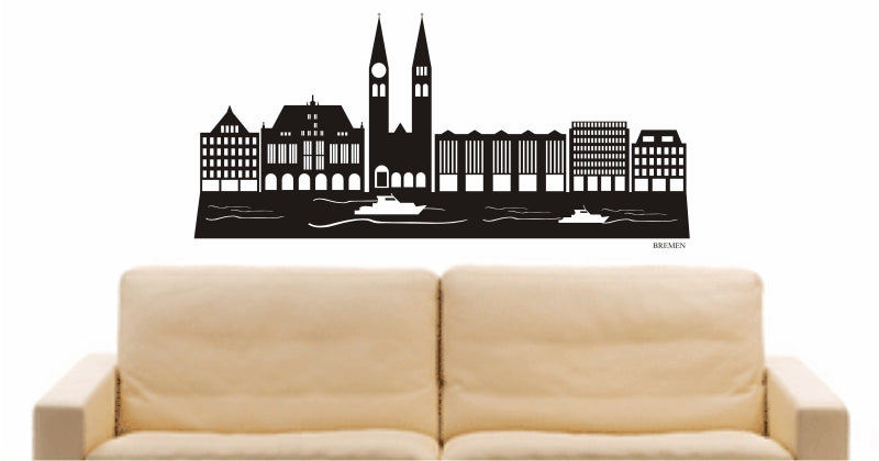 WANDTATTOO e736 Skyline Stadt - Bremen (Deutschland) Design 2