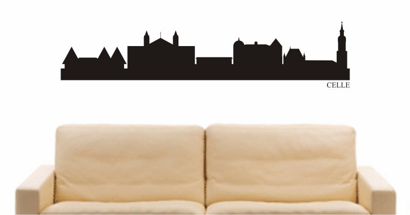WANDTATTOO e739 Skyline Stadt - Celle (Deutschland) Design 1