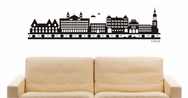 WANDTATTOO e739 Skyline Stadt - Celle (Deutschland) Design 2